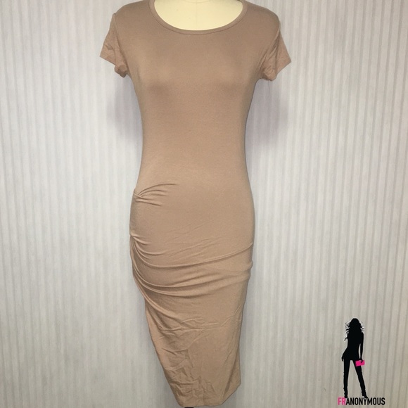 Blush Color Bodycon Dress - Picture 2 of 4